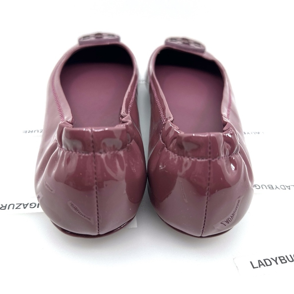 NWOB with dust bag TORY BURCH Minnie Travel Ballet Flats Patent Leather Size 7.5 - Picture 7 of 12